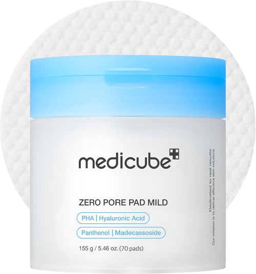 Zero Pore Pads Mild 2.0 (70 Units) - Gentle Calming Toner Pads for Exfoliation, Minimizing Pores, and Blackhead Removal with PHA - Ideal for All Skin Types - Korean Skin Care